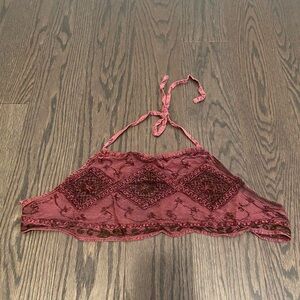 Vintage embroidered halter top
